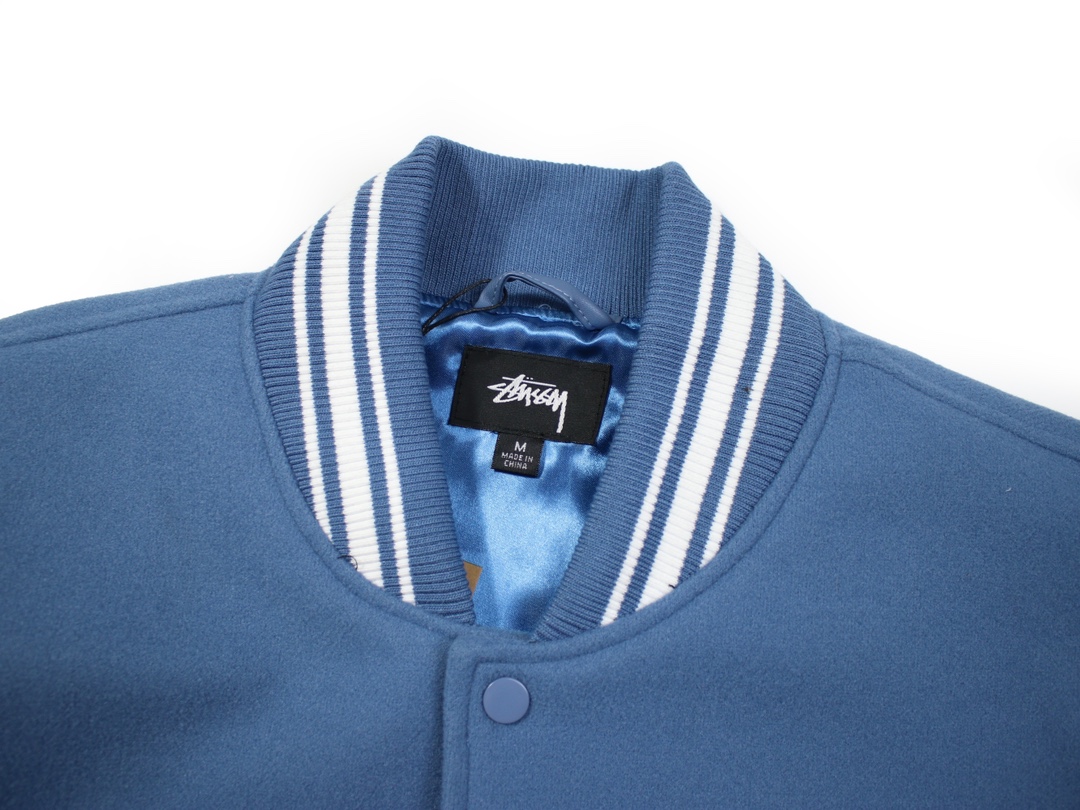 Stussy FW24 Embroidery ArmsVarsity Jacket