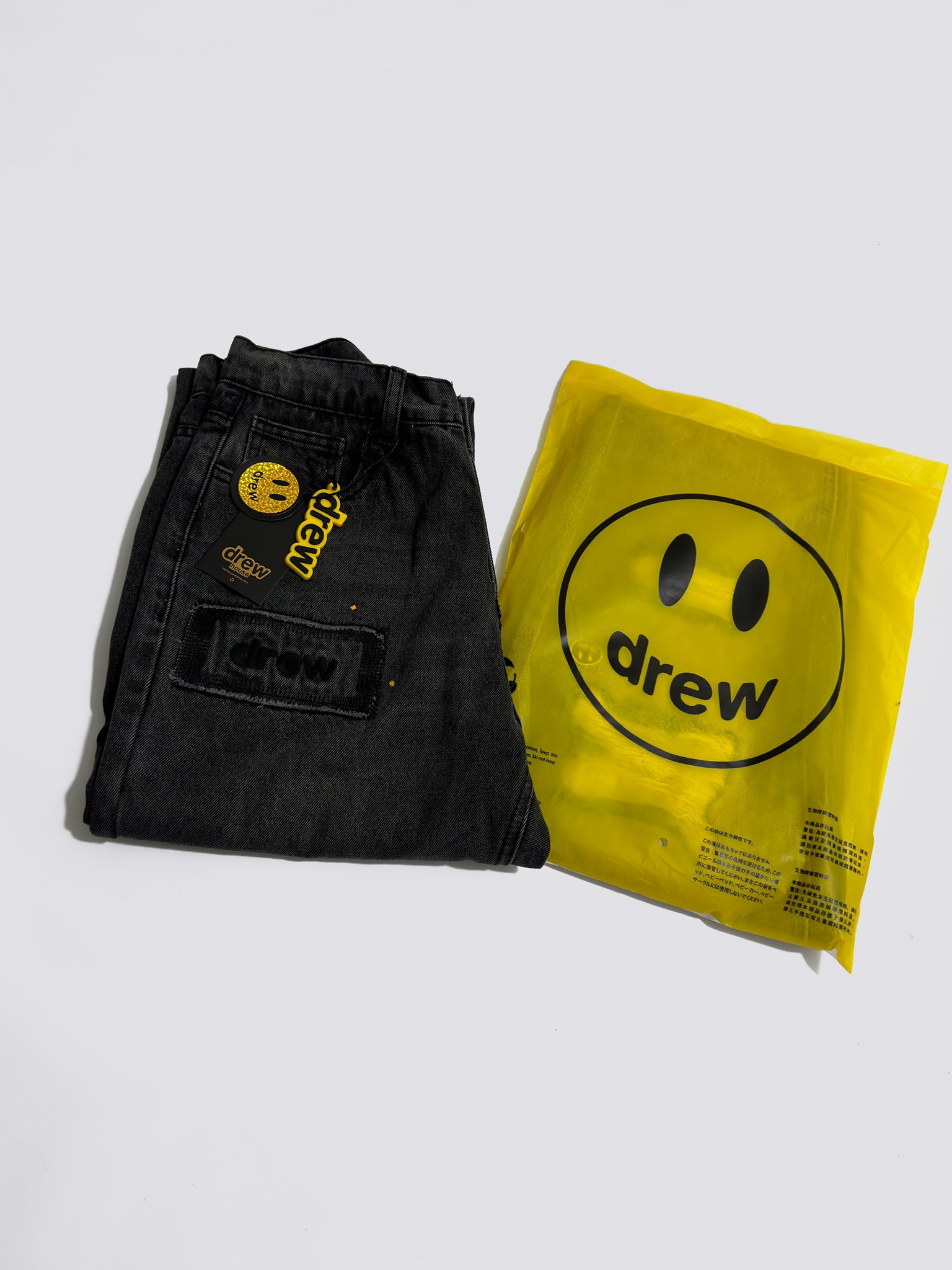 Drew House Broken Hole Washed Splash Ink Jeans