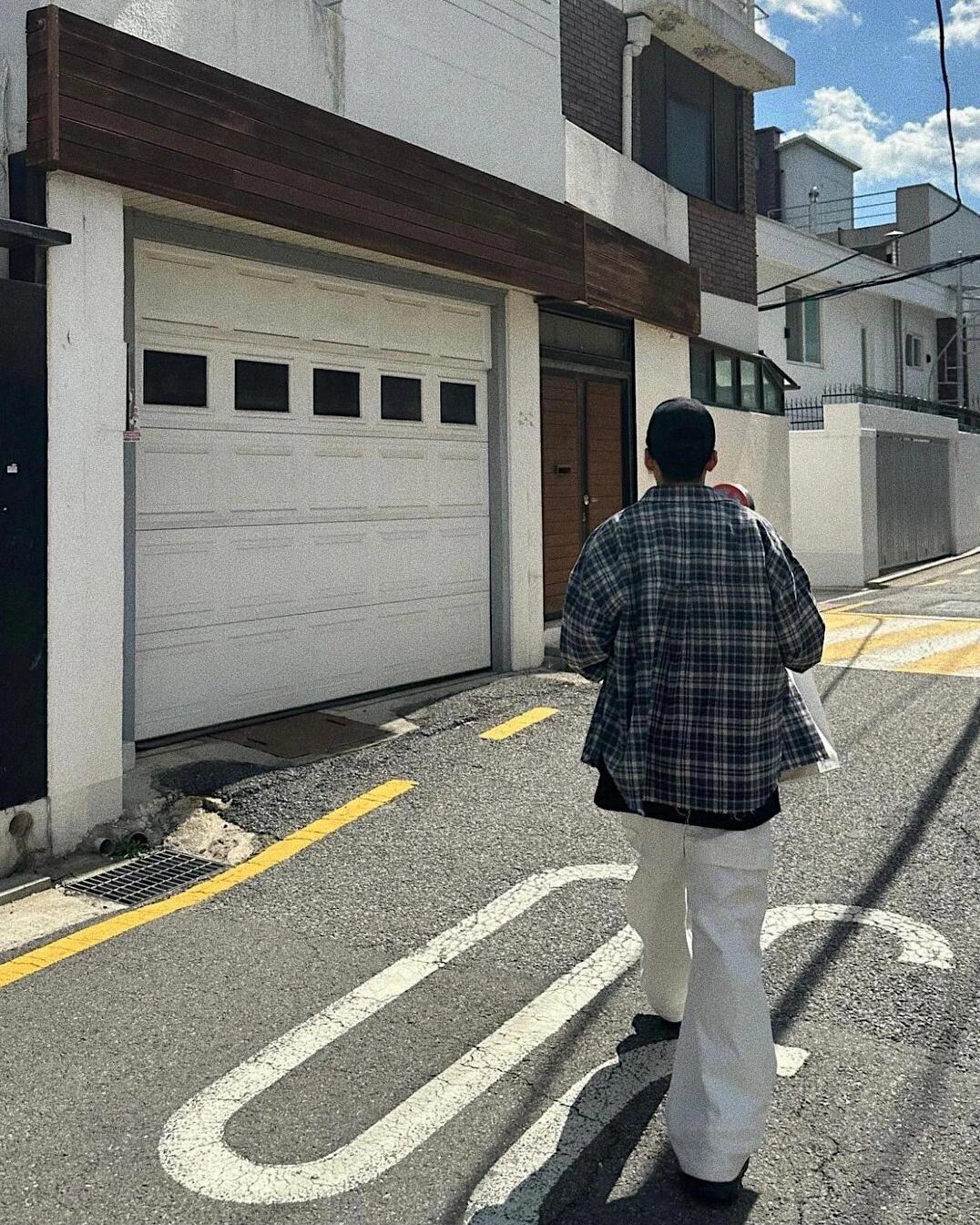 Far Archive Flannel Tassel Blue Plaid Shirt