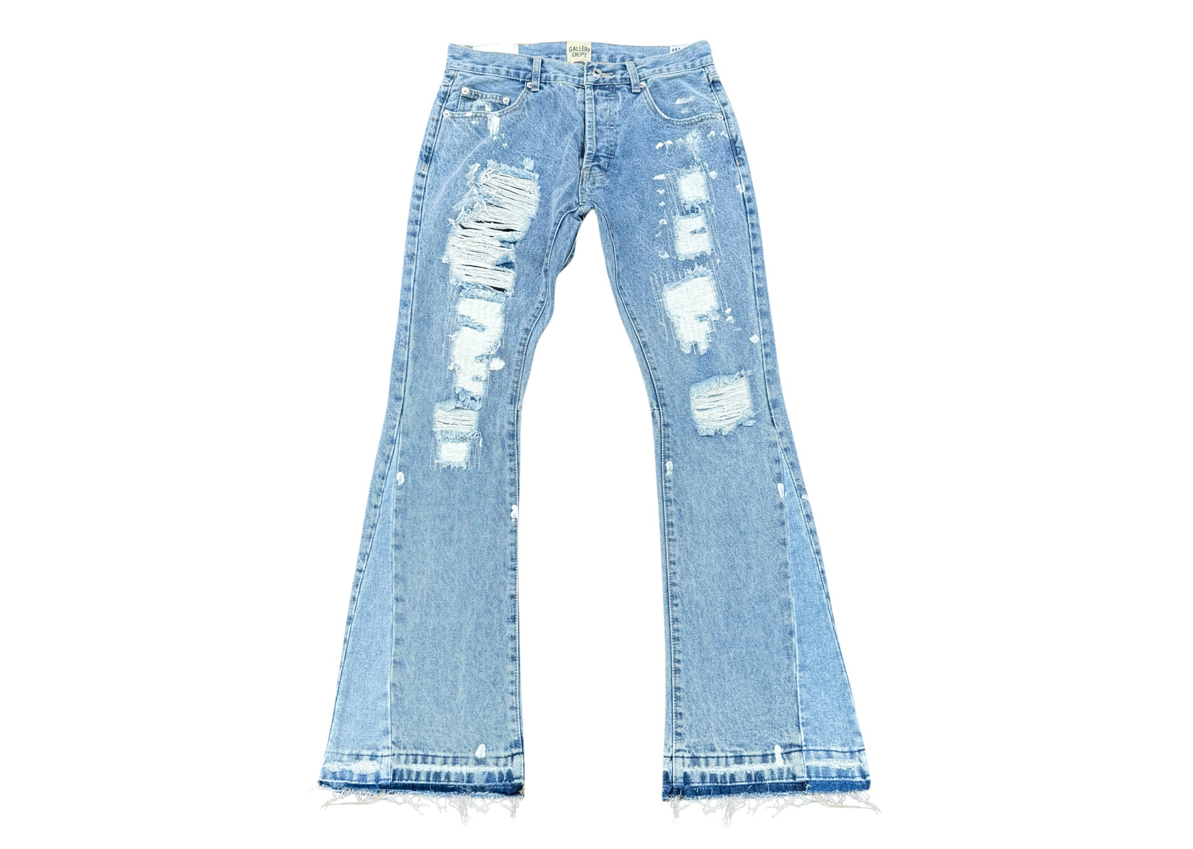 GALLERY.DEPT Distressed Patchwork Flared Jeans