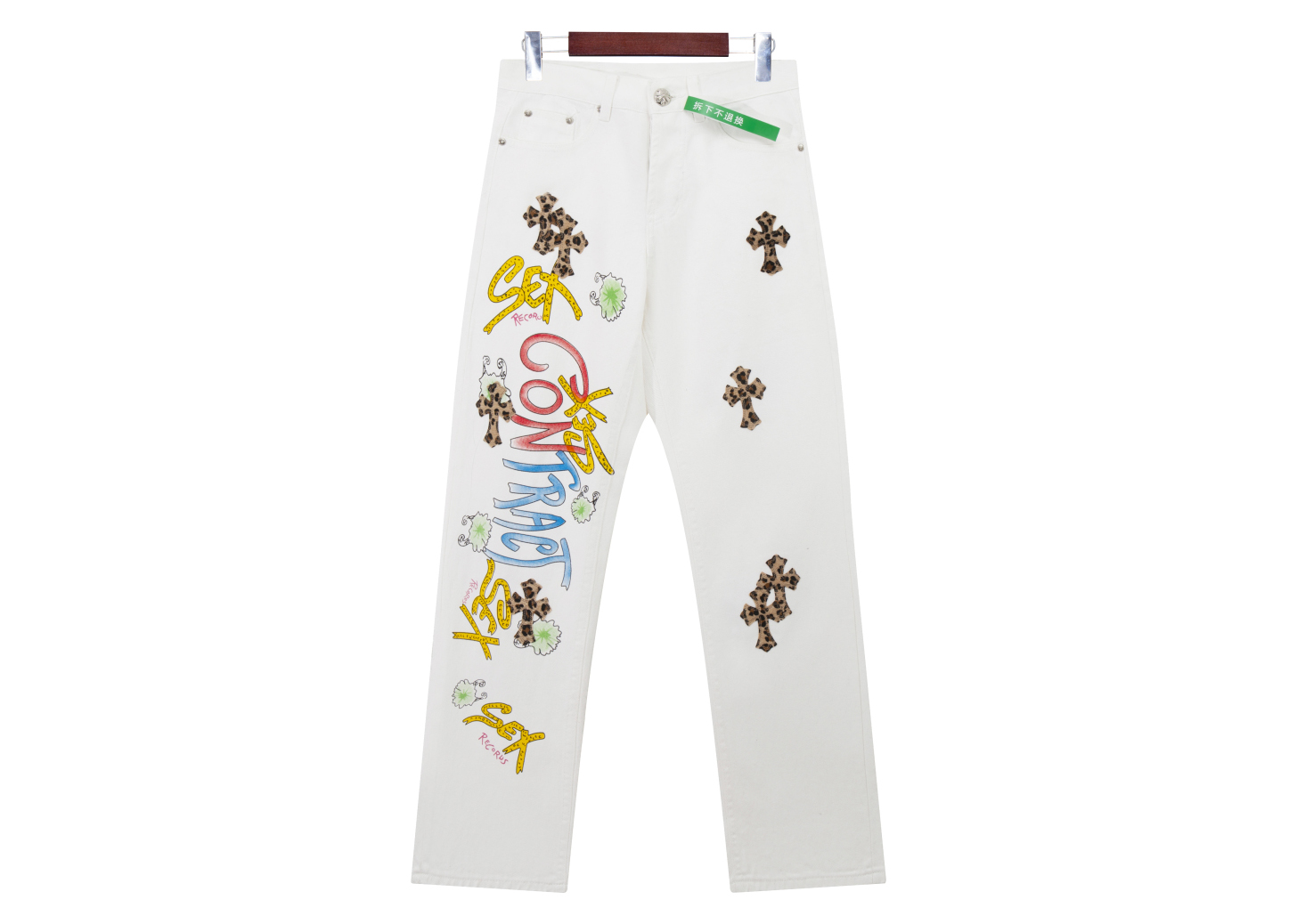 Chrome Hearts Ancient graffiti with Leopard Print Pants