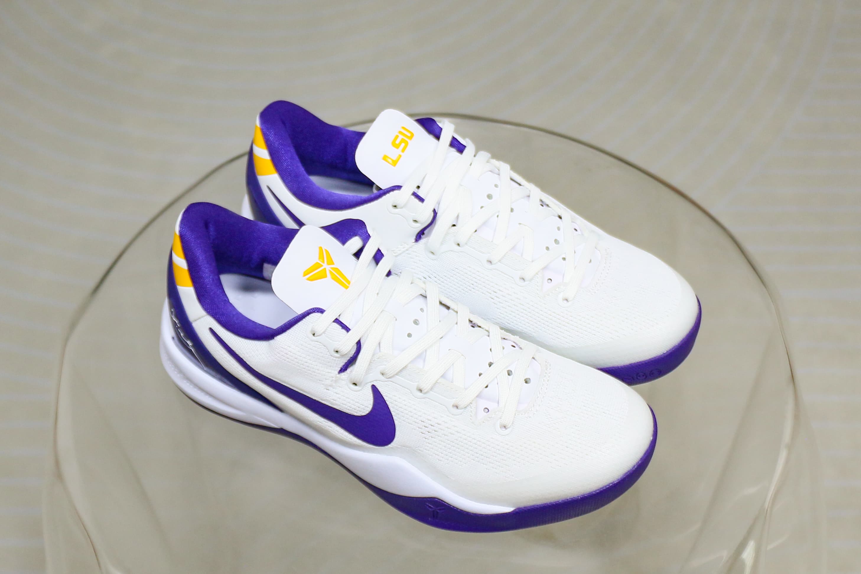 Nike Kobe 8 Protro “LSU White” PE (Ln5 A1)