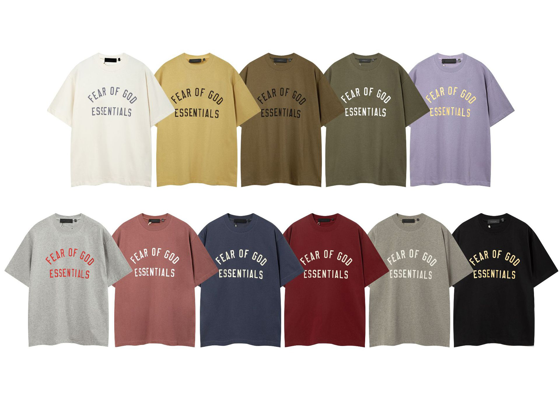 FOG Essentials 2025 Spring SummerLetter Print Short Sleeve T-Shirt